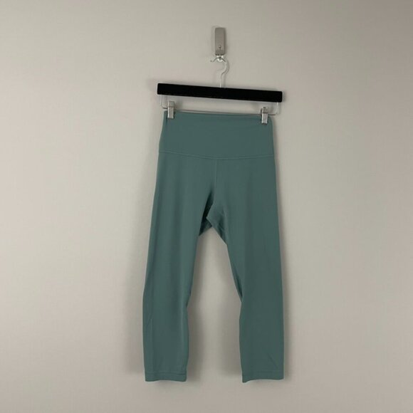 Lululemon Align Crop 21" Nulu Leggings Tidewater Teal Size 6 - Picture 1 of 8